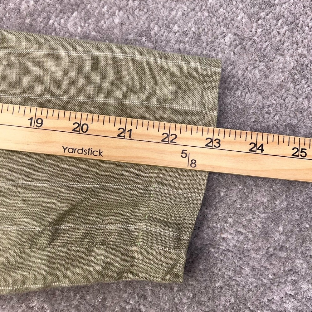 STYLE & CO Womens Size 12 Striped 100% Linen Blazer Patch Pockets Sage Green Y2K - Picture 13 of 14